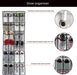 Over the Door Shoe Organizer, Hanging Shoe Organizer with 24 Mesh Large Pockets Door Shoe Rack Organizer for Men Women K