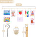 Kids Art Display Wall Decor, Wood Beads Garland with 34 Clips