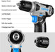 Drill Set: Tool Set with 8V Blue Cordless Drill, Home Tool Kit with Drill, Hand Tool Kits for Women 126 Piece