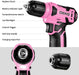 Drill Set, Home Tool Set with 8V Pink Cordless Drill, Hand Tool Kit for Women, 126 pcs