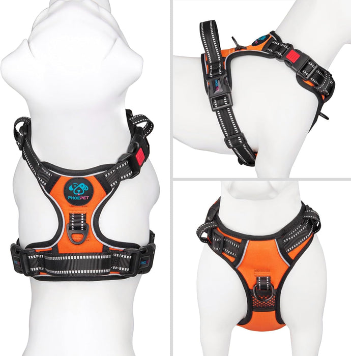 No Pull Dog Harness Medium Reflective Front Clip Vest with Handle