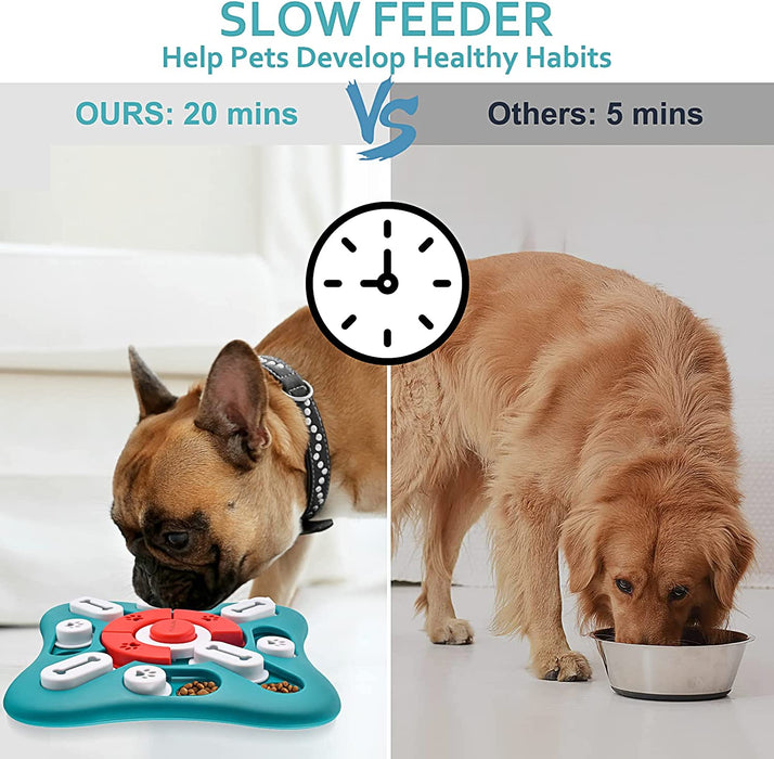 Dog Puzzle Toys, Treat Dispensing Dog Enrichment Toys for IQ Training and Brain Stimulation, Interactive Mentally Stimul