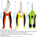 Pruning Shears, 5 Pack Garden Shears with Gardening gloves, Clippers Handheld, Stainless Steel Garden Snips, Pruners for