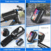 8 Pack Bicycle Accessories, Bike Light Set USB Rechargeable, 1 Bike Water Bottle Holder, Bicycle Bag and 1 Bike Aluminum