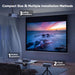 Native 1080P Mini Portable Projector, 2-way Bluetooth, with 80in Screen