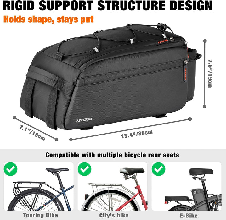 Bike Bags for Bicycle Rear Rack, 13L/20L Supportive Bike Rack Bag