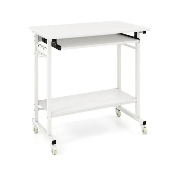 Mobile Computer Desk with Keyboard Tray