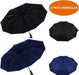 2 Pack 46 Inch Umbrellas, Double 10-rib, for Rain, Compact Travel