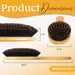 100% Boar Bristle Hair Brush Set, Medium, for Thin and Fine Hair