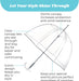 Adult Bubble Umbrella with Dome Canopy and Lightweight Wind and Rain Protection