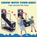 Arcade Basketball Game Set with 4 Balls and Hoop for Kids 3+ Years Old Indoor Outdoor Sport Play - Easy Set Up - Air Pum