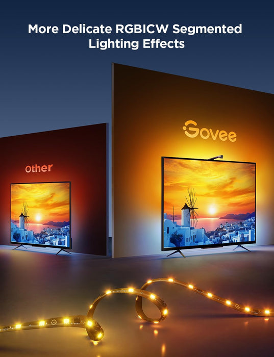 Govee TV Backlight 3 Lite, 11.8ft LED Strip Lights Sync with 55-65 Inch TVs