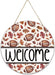 Smile Fall Football Welcome Wooden Round Door Hanger