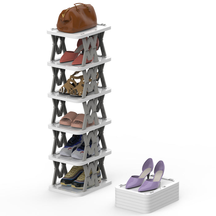 Six-Tier Foldable Shoe Rack