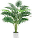 28" Fake Palm Tree, Artificial Plants Indoor in Modern White Pot