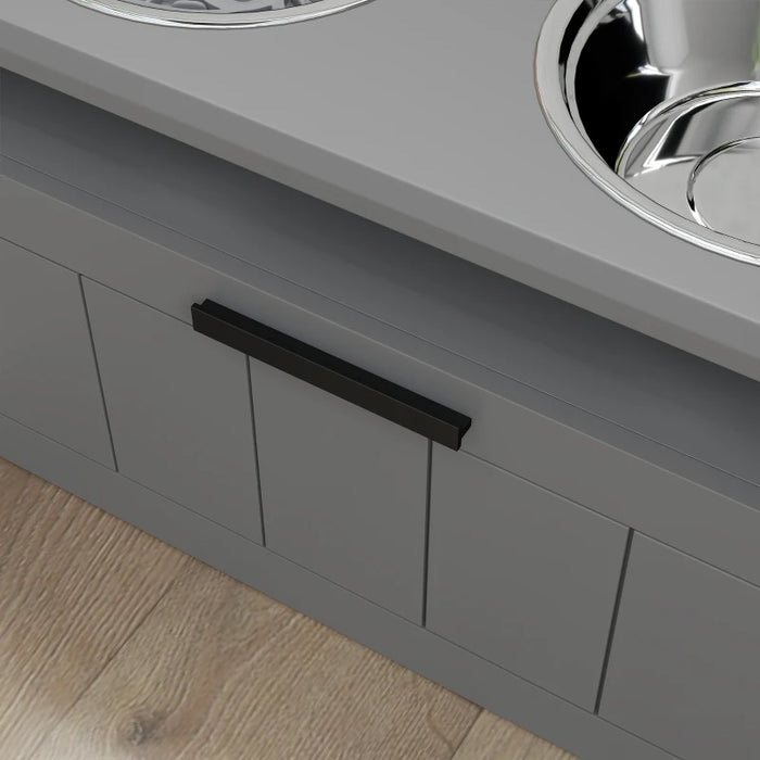 Elevated Dog Bowl Station with Storage