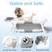 Baby Bathtub, Collapsible Newborn Bathtub for Infant to Toddler with Soft Cushion and Thermometer,Portable Travel Newborn Tub with No-Slip Feet, Baby Shower Gifts, 0-12 Months Baby Bath, Grey