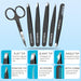 Tweezers Set for Men 9 Pcs Nail Clipper Kit with Case for Grooming