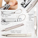 3 Swords Germany - brand quality 8 piece manicure pedicure grooming kit set synthetic leather case ostrich cognac - Made