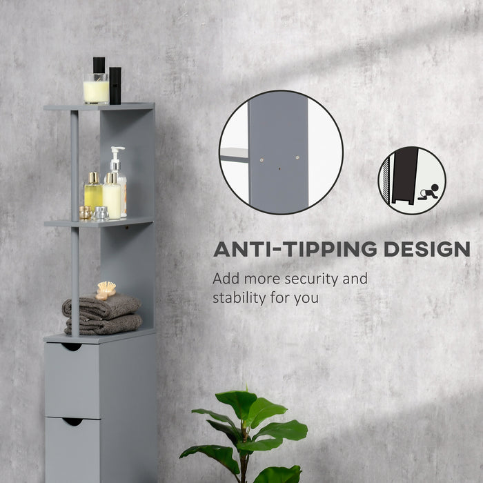 Narrow Bathroom Linen Storage Cabinet