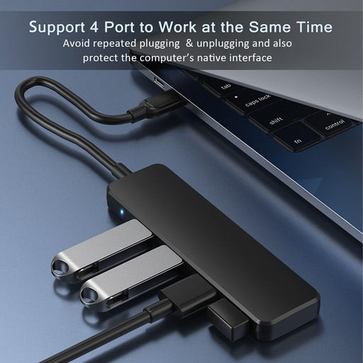 USB Hub 4 Port, USB Splitter 1 in 4 Out, USB Extender Hub for Laptop PC