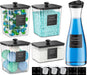 3+1+1 Pack Laundry Pods Containers & Dryer Sheet Holder & Laundry Detergent Dispenser, Laundry Room Organization and Sto