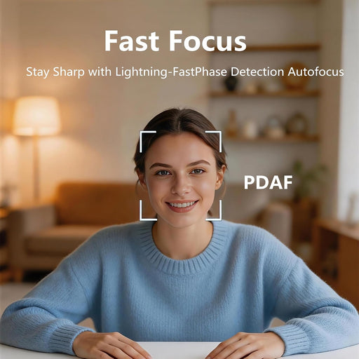 4K Webcam with Tripod, PC Ultra HD Web Camera with Microphone, PDAF Autofocus,Privacy Cover,USB A & USB C Adapter, Plug 