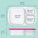 Easyboxes - Original Stackable Lunch Boxes - Reusable 3-Compartment Food Containers for Kids and Adults - Bento Lunch Box for Meal Prep, School, & Work - BPA Free, Set of 4 (Brights)