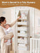 Over the Door Organizer, 6-Shelf Closet Hanging Storage with 13 Mesh Pockets, 55lbs Capacity Behind the Door Storage for