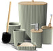 Bathroom Set - Sage Green Bathroom Accessories Set, 6PC Bathroom Accessory Set, Bathroom Sets with Toilet Brush, Trash C