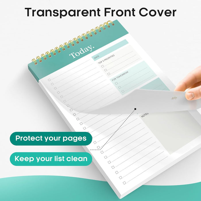 To Do List Notepad, Undated Daily Planner for Work and Goal Setting