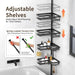 Corner Shower Caddy Tension Pole, Large Capacity Bathroom Organizer