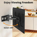 50 55 65 inch Full Motion TV Wall Mount for 32-70 inch TV Bracket,Dual articulating Arms Mount, Tilt Swivel Extension Level, Max VESA 400x400mm, 16" Studs, 110 lbs,Fit Most 40 43 50+ TVs