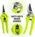 2-Pack Stainless Steel Gardening Scissors, Pruning Shears and Clippers for Gardening