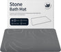 Stone Bath Mat for Bathroom, Diatomaceous Earth Shower Mat, Quick Dry, Grey