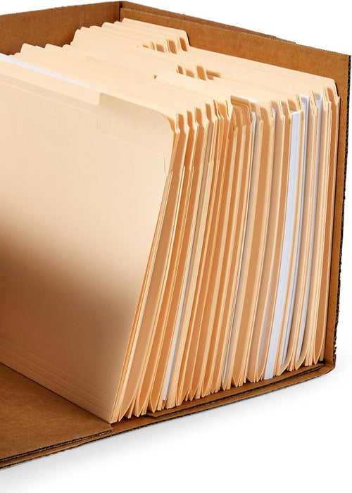 Storage/Filing Boxes with Lift-Off Lid, Letter/Legal Size, Collapsible, Tape-Free Assembly, White, 16.2" L x 12.5" W x 1