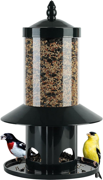 Squirrel-Proof Bird Feeder 360° Feeding Perch Tray for Outdoor Hanging