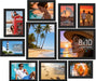 Picture Frames Set of 10, Including 8x10, 5x7, 4x6 Black Frame