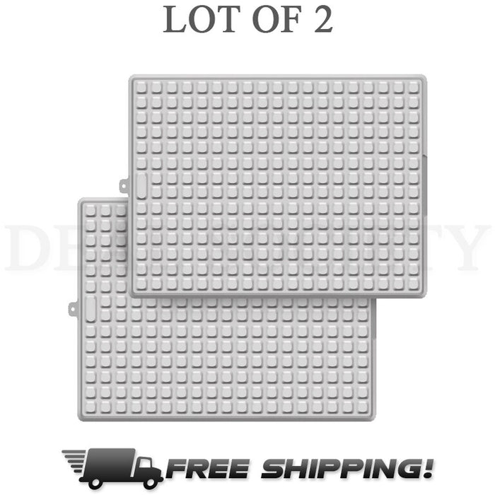 Two-Pack Self-Draining Silicone Dish Mats