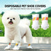 Disposable Dog Boots for Paw Protection, 20 Pcs Pet Shoes with Adjustable Self-Adhesive Bandage, Dog Disposable Foot Covers for Outdoor & Indoor Walking