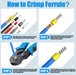 1250PCS Wire Ferrules Crimping Tool Kit for AWG 23-7(0.25-10mm²)