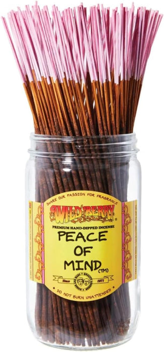 Incense Sticks - Peace of Mind - Serene Floral Blend with Peach and Vanilla - Hand Dipped in the USA (100 Count)