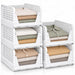 Closet Organizers and Storage, 5 Pack Stackable Closet Bins