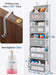 Over the Door Organizer for Bedroom, Pantry, Bathroom, 5 Shelf Grey
