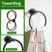 10pcs Matte Black Bathroom Hardware Set