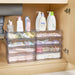 Clear Stackable Storage Drawers, 2 Pack Wide Plastic Organizers