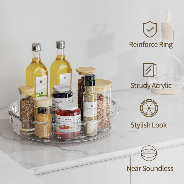 3 Pack Lazy Susan Organizer Turntable for Cabinet, 9.25'' 10.6'' 12''