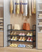Shoe Rack for Closet, Shoe Organizer, 27.6" Wide - 3 Tier, Black