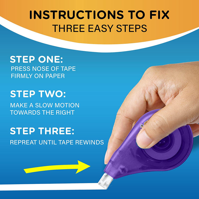 Wite-Out Brand EZ Correct Correction Tape, 39.3 feet, 4-Count Pack of White Fast, Clean and Easy to Use Tear-Resistant T