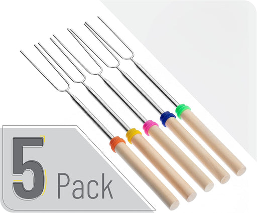 - Marshmallow Roasting Sticks, 32”, 5 Pack, Dark Brown